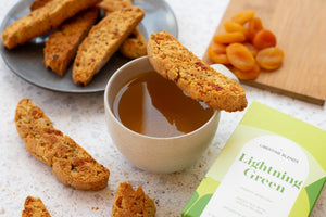 Green Tea and Apricot Biscotti