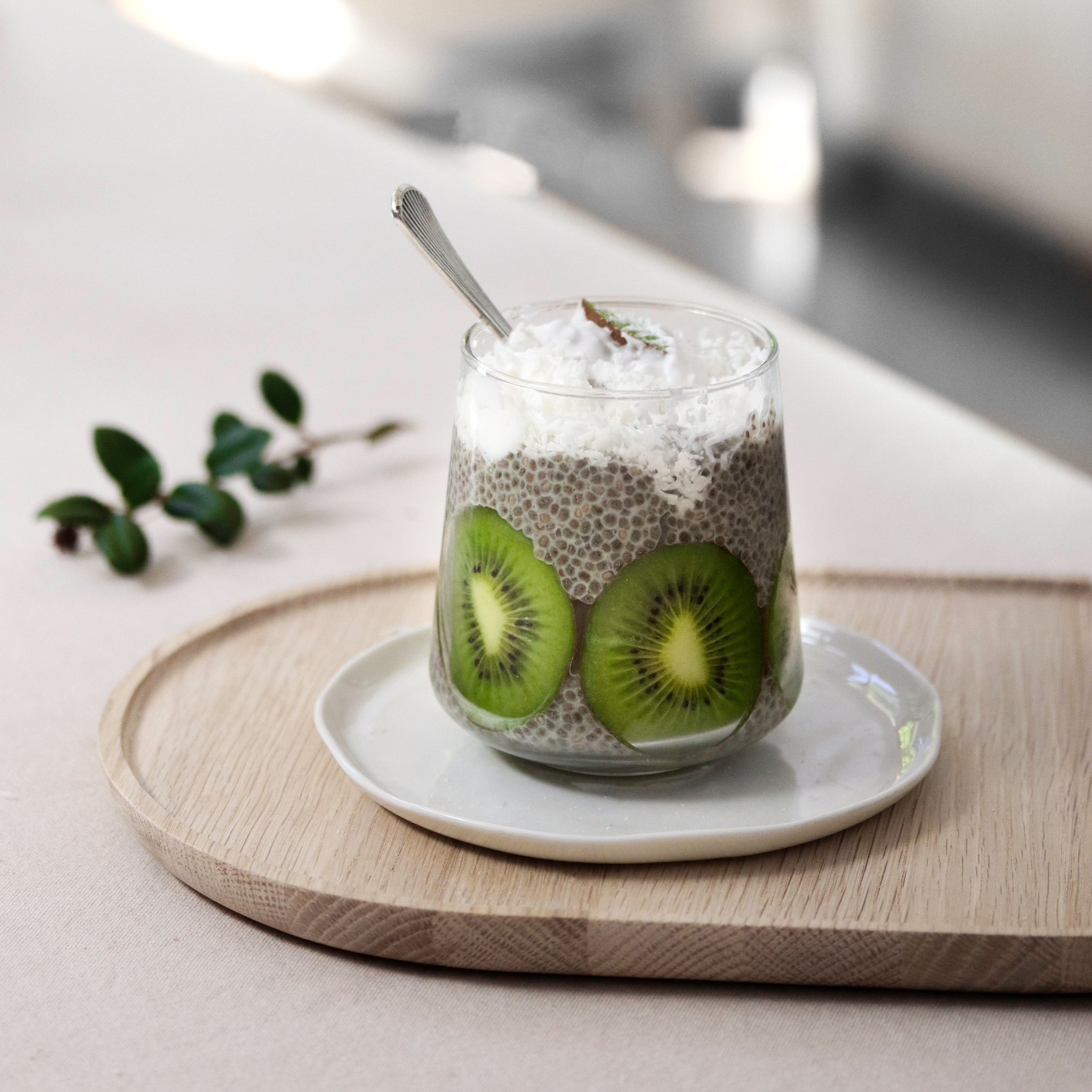 Lightning Green and Coconut chia pudding